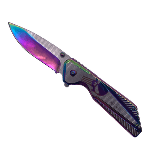 Briceag The Punisher, Deschidere Automata a Lamei pe Buton, Prindere Curea, 20 cm, Metalic, Fade