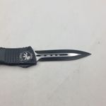 Sport si Outdoor - Camping - Cutite, bricege si accesorii - Cutite si bricege - Cutit Automat pe Buton, Dispozitiv Spart Geam, Sistem Prindere Curea, Negru, Model Linii, 24 cm - Infinity.ro