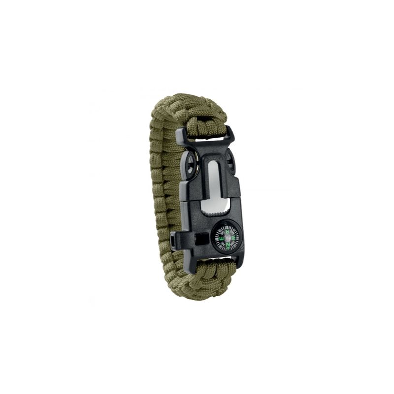 Fashion, accesorii si bijuterii - Femei - Bijuterii femei - Bratari femei - Bratara de supravietuire personalizata cu textul tau . tip army. 5 in 1. paracord. busola . fluier. cutit. cremene. verde - Infinity.ro