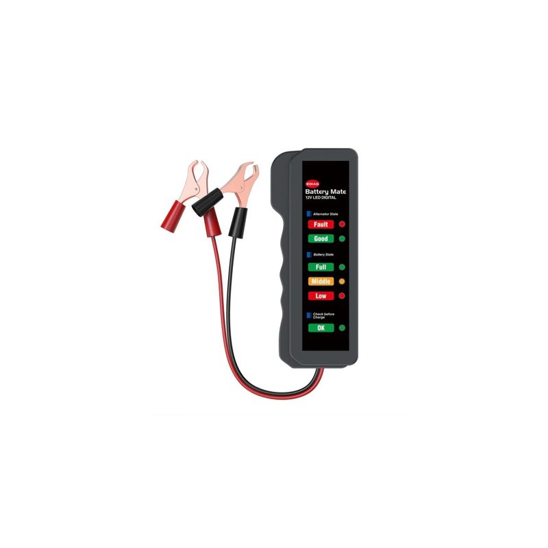 Auto si Moto - Reparatii si depanare - Scule auto - Testere si multimetre - Tester de alternator si baterie/acumulator Carguard, afisare LED, pentru autoturisme/camioane, tensiune 12v - Infinity.ro