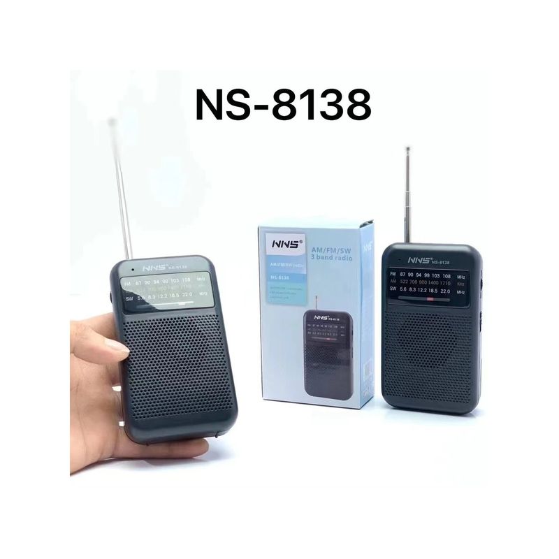 TV, Audio-Video si Foto - Portabile audio - Radio - Radio de Buzunar Model NNS NS-8138 - AM/FM/SW, cu Difuzor Incorporat, Alimentare pe Baterii - Infinity.ro