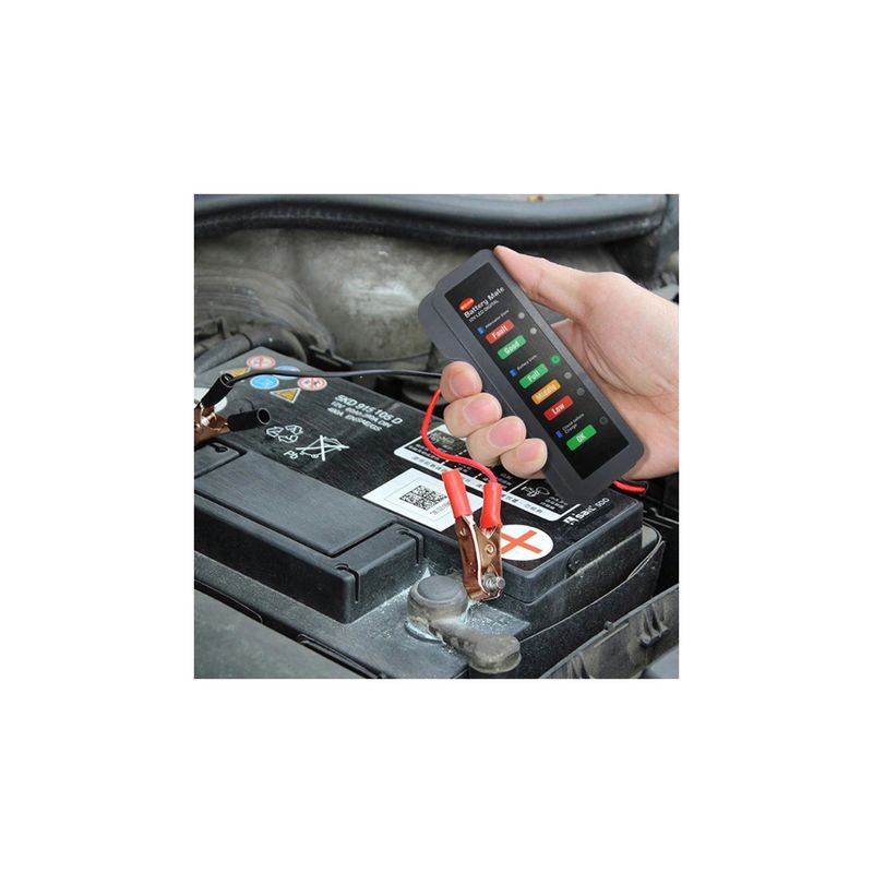 Auto si Moto - Reparatii si depanare - Scule auto - Testere si multimetre - Tester de alternator si baterie/acumulator Carguard, afisare LED, pentru autoturisme/camioane, tensiune 12v - Infinity.ro