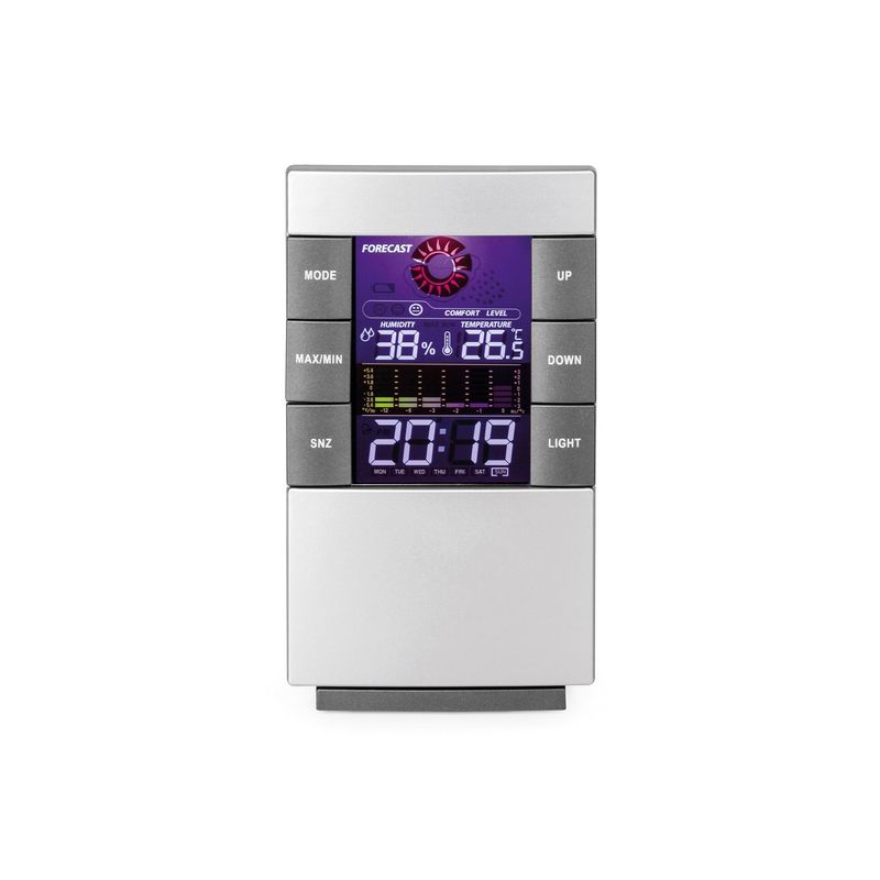 Casa si Gradina - Decoratiuni - Ceasuri - Ceas de birou cu 12 sau 24 de ore, alarma, calendar, termometru, higrometru si display color - Infinity.ro