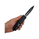 Sport si Outdoor - Camping - Cutite, bricege si accesorii - Cutite si bricege - Cutit Automat pe Buton, Dispozitiv Spart Geam, Sistem Prindere Curea, Gri, Model Lup, 22 cm - Infinity.ro