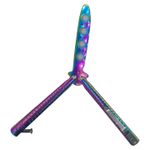 Sport si Outdoor - Camping - Cutite, bricege si accesorii - Cutite si bricege - Cutit fluture Butterfly, Balisong 21.50cm, fade clasic, fara tais, de antrenament, sageata - Infinity.ro