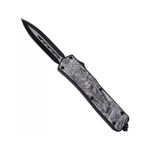 Sport si Outdoor - Camping - Cutite, bricege si accesorii - Cutite si bricege - Cutit Automat pe Buton, Dispozitiv Spart Geam, Sistem Prindere Curea, Gri, Model Lup, 22 cm - Infinity.ro