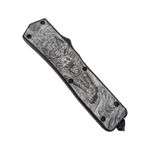 Sport si Outdoor - Camping - Cutite, bricege si accesorii - Cutite si bricege - Cutit Automat pe Buton, Dispozitiv Spart Geam, Sistem Prindere Curea, Gri, Model Lup, 22 cm - Infinity.ro