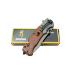 Sport si Outdoor - Camping - Cutite, bricege si accesorii - Cutite si bricege - Briceag Cu Sistem Taiat Centura Si Dispozitiv Pentru Spart Geamuri, Maner Lemn, Prindere Curea, Metalic, 22 cm, Gri - Infinity.ro