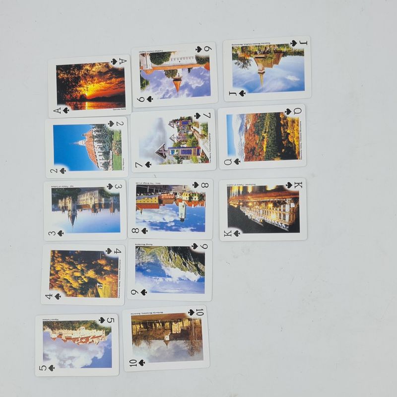 Jucarii, Copii si Bebe - Jucarii si jocuri - Jocuri si puzzle - Jocuri de societate - Carti de joc educative cartonate, Romania Turistica, cu 52 peisaje din Romania, castelul Bran, Peles - Infinity.ro