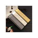 Market - Tutun si tigari - Articole si accesorii tutun - Bricheta cu Flacara Verde, Personalizata cu Textul Tau, Model Slim de Metal, Antivant, Reincarcabil, 8 cm - Infinity.ro