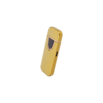 Market - Tutun si tigari - Articole si accesorii tutun - Bricheta Electronica cu Incarcare USB, Buton cu Lumina, Cu Senzor De Amprenta, 7 cm, Auriu - Infinity.ro