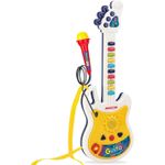Jucarii, Copii si Bebe - Jucarii si jocuri - Jucarii de rol - Instrumente muzicale de jucarie - Chitara de Jucarie Pentru Copii cu Agatatoare de Gat, Microfon, Lumini si Sunete, 44 cm, Multicolor - Infinity.ro