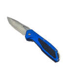 Sport si Outdoor - Camping - Cutite, bricege si accesorii - Cutite si bricege - Briceag cu Deschidere Manuala, Maner Anti Alunecare, Prindere Curea, Agatatoare, 20 cm, Albastru - Infinity.ro