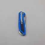 Sport si Outdoor - Camping - Cutite, bricege si accesorii - Cutite si bricege - Briceag cu Deschidere Manuala, Maner Anti Alunecare, Prindere Curea, Agatatoare, 20 cm, Albastru - Infinity.ro