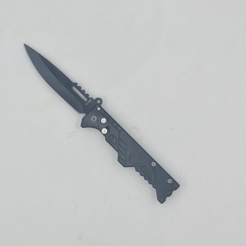 Sport si Outdoor - Camping - Cutite, bricege si accesorii - Cutite si bricege - Cutit briceag deschidere a lamei pe buton automata,negru simpl, si deschizator de sticle 21.5 cm - Infinity.ro