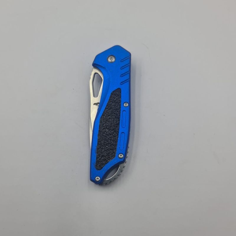 Sport si Outdoor - Camping - Cutite, bricege si accesorii - Cutite si bricege - Briceag cu Deschidere Manuala, Maner Anti Alunecare, Prindere Curea, Agatatoare, 20 cm, Albastru - Infinity.ro