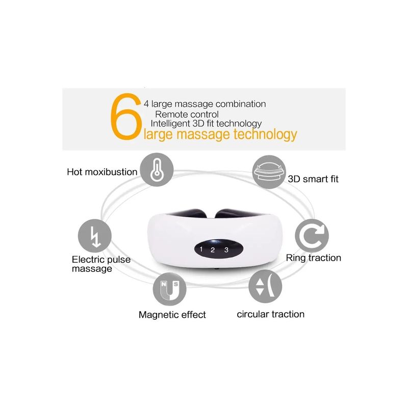 Ingrijire personala si Cosmetice - Sanatate si wellness - Articole wellness - Aparate si dispozitive de masaj - Aparat de Masaj Electromagnetic Pentru Gat si Spate, Alb, Design Ergonomic, 16 Niveluri de Intensitate - Infinity.ro