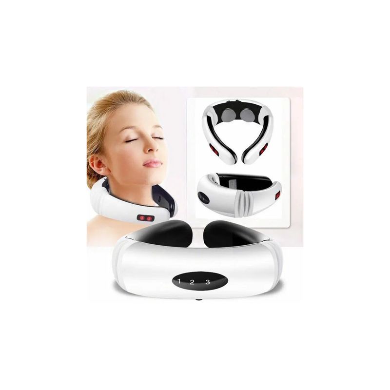 Ingrijire personala si Cosmetice - Sanatate si wellness - Articole wellness - Aparate si dispozitive de masaj - Aparat de Masaj Electromagnetic Pentru Gat si Spate, Alb, Design Ergonomic, 16 Niveluri de Intensitate - Infinity.ro