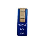 Market - Tutun si tigari - Articole si accesorii tutun - Bricheta Metalica Gravata, Personalizata cu Textul Tau, Gaz, Antivant, Reincarcabila, Albastra, Cutie - Infinity.ro
