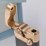 Market - Tutun si tigari - Articole si accesorii tutun - Bricheta metalica cu gaz, antivant, model flip, reincarcabila, negru, cutie, personalizata - Infinity.ro