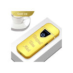 Market - Tutun si tigari - Articole si accesorii tutun - Bricheta Electronica cu Incarcare USB, Personalizata cu Textul Tau, Buton cu Lumina, Cu Senzor De Amprenta, 7 cm - Infinity.ro