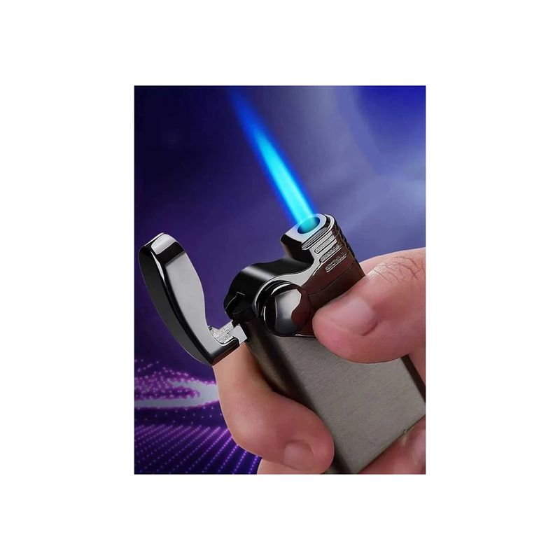 Market - Tutun si tigari - Articole si accesorii tutun - Bricheta metalica cu gaz, antivant, model flip, reincarcabila, negru, cutie, personalizata - Infinity.ro