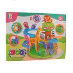 Jucarii, Copii si Bebe - Jucarii si jocuri - Seturi de constructie si cuburi - Seturi de constructie - Tobogan de jucarie, constructie, cu animale si 2 jucarii magnetice dragute, 25 cm - Infinity.ro