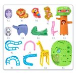 Jucarii, Copii si Bebe - Jucarii si jocuri - Seturi de constructie si cuburi - Seturi de constructie - Tobogan de jucarie, constructie, cu animale si 2 jucarii magnetice dragute, 25 cm - Infinity.ro