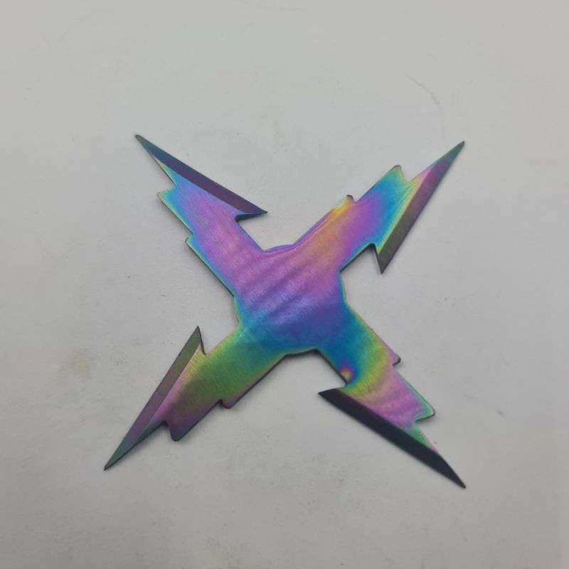 Sport si Outdoor - Camping - Cutite, bricege si accesorii - Cutite si bricege - Stea Ninja Pentru Aruncat la Tinta, Model Zimtat, 4 Colturi, Fade, 10 cm - Infinity.ro