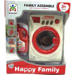 Jucarii, Copii si Bebe - Jucarii si jocuri - Jucarii de rol - Seturi de curatenie copii si accesorii - Jucarie Masina de spalat , cu baterie, din plastic, Alb/Rosu, 14 cm - Infinity.ro