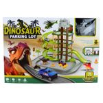 Jucarii, Copii si Bebe - Jucarii si jocuri - Seturi de constructie si cuburi - Seturi de constructie - Jucarie Dinozaur Loc de Parcare, 3 Etaje, Pista, 40 cm, Multicolor - Infinity.ro