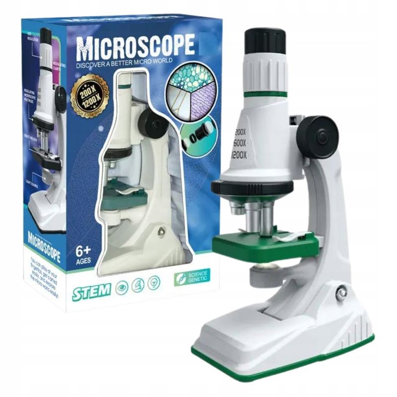 Jucarii, Copii si Bebe - Jucarii si jocuri - Jucarii & jocuri educative - Jucarii interactive - Microscop pentru copii, cu 10 accesorii, 200x si 1200x zoom - Infinity.ro