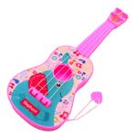 Jucarii, Copii si Bebe - Jucarii si jocuri - Jucarii de rol - Instrumente muzicale de jucarie - Chitara, roz, model haios elefant, pana pentru cantat - Infinity.ro