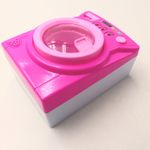 Jucarii, Copii si Bebe - Jucarii si jocuri - Jucarii de rol - Seturi de curatenie copii si accesorii - Jucarie Masina de spalat , cu baterie, din plastic, Alb/Roz, 14 cm - Infinity.ro