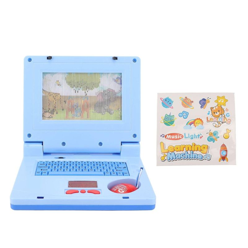 Jucarii, Copii si Bebe - Jucarii si jocuri - Jucarii & jocuri educative - Laptopuri, tablete si gadget-uri copii - Laptop de Jucarie cu Sunete si Lumini, Plastic, 20 cm, Albastru - Infinity.ro