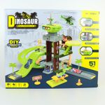 Jucarii, Copii si Bebe - Jucarii si jocuri - Seturi de constructie si cuburi - Seturi de constructie - Jucarie Dinozaur, Model Feroviar, 51 Piese, Pista, 25 cm, Multicolor - Infinity.ro
