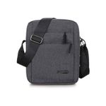 Fashion, accesorii si bijuterii - Barbati - Accesorii barbati - Genti si rucsacuri barbati - Geanta de Umar cu 3 Buzunare Exterioare si 2 Interioare, Toarta Reglabila, Gri - Infinity.ro