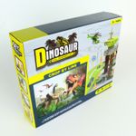 Jucarii, Copii si Bebe - Jucarii si jocuri - Seturi de constructie si cuburi - Seturi de constructie - Jucarie Dinozaur, Model Feroviar, 51 Piese, Pista, 25 cm, Multicolor - Infinity.ro