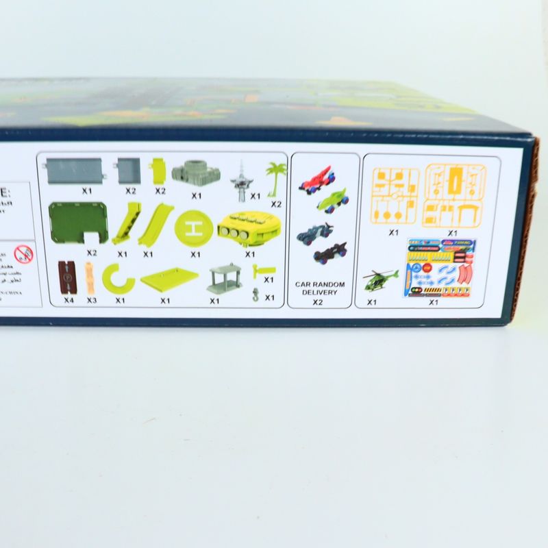 Jucarii, Copii si Bebe - Jucarii si jocuri - Seturi de constructie si cuburi - Seturi de constructie - Jucarie Dinozaur, Model Feroviar, 51 Piese, Pista, 25 cm, Multicolor - Infinity.ro