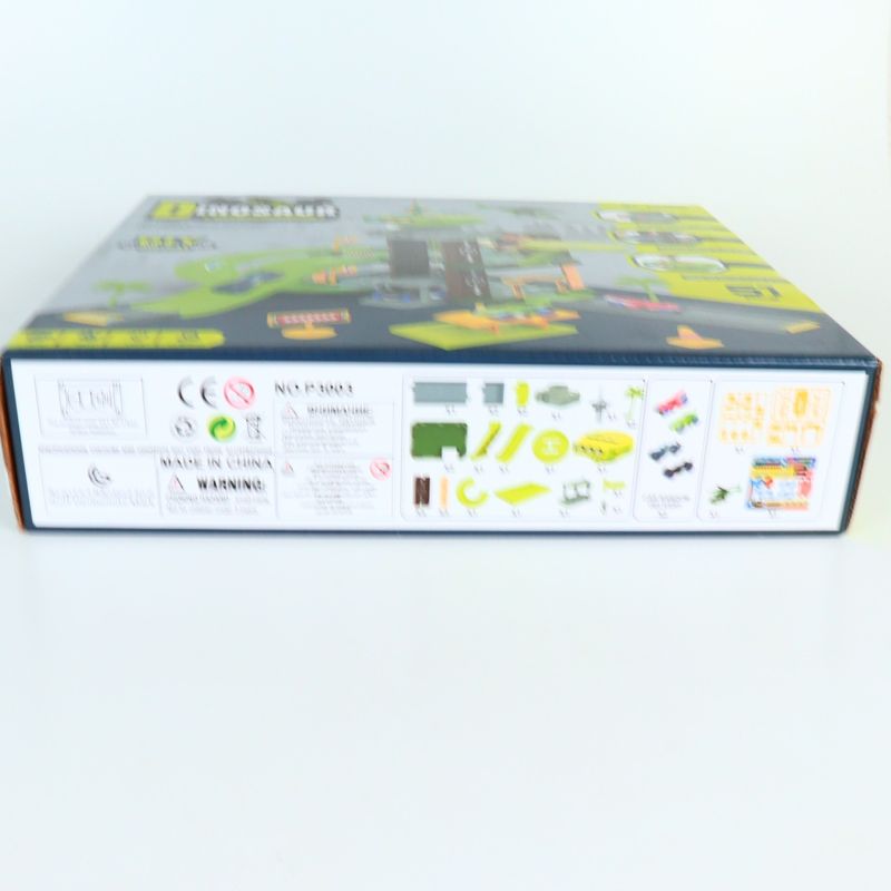 Jucarii, Copii si Bebe - Jucarii si jocuri - Seturi de constructie si cuburi - Seturi de constructie - Jucarie Dinozaur, Model Feroviar, 51 Piese, Pista, 25 cm, Multicolor - Infinity.ro