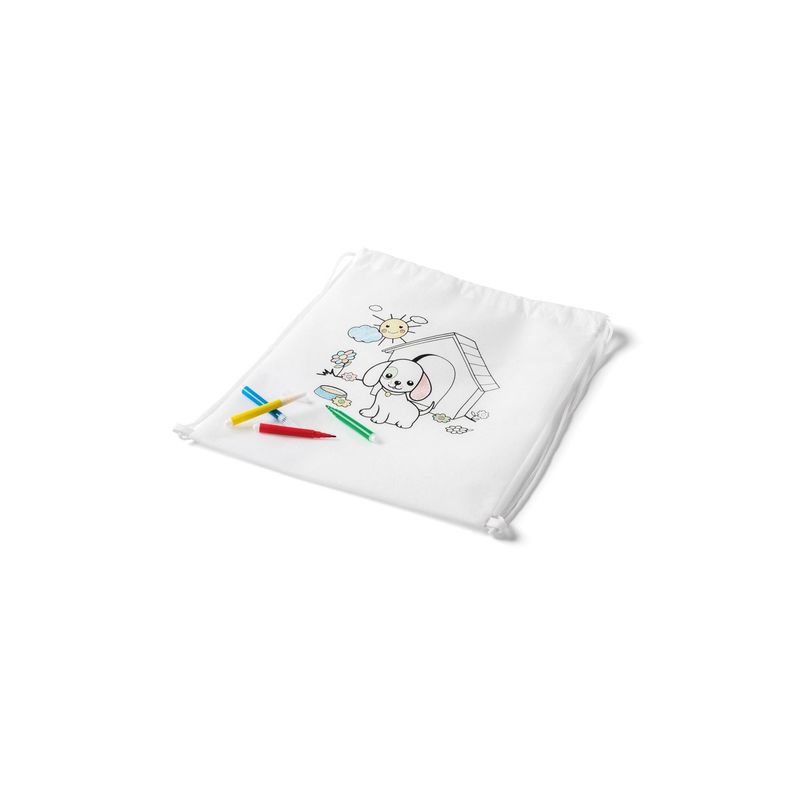 Sport si Outdoor - Articole de voiaj - Rucsacuri - Rucsac cu snur non-woven si desen pentru a colora - Infinity.ro