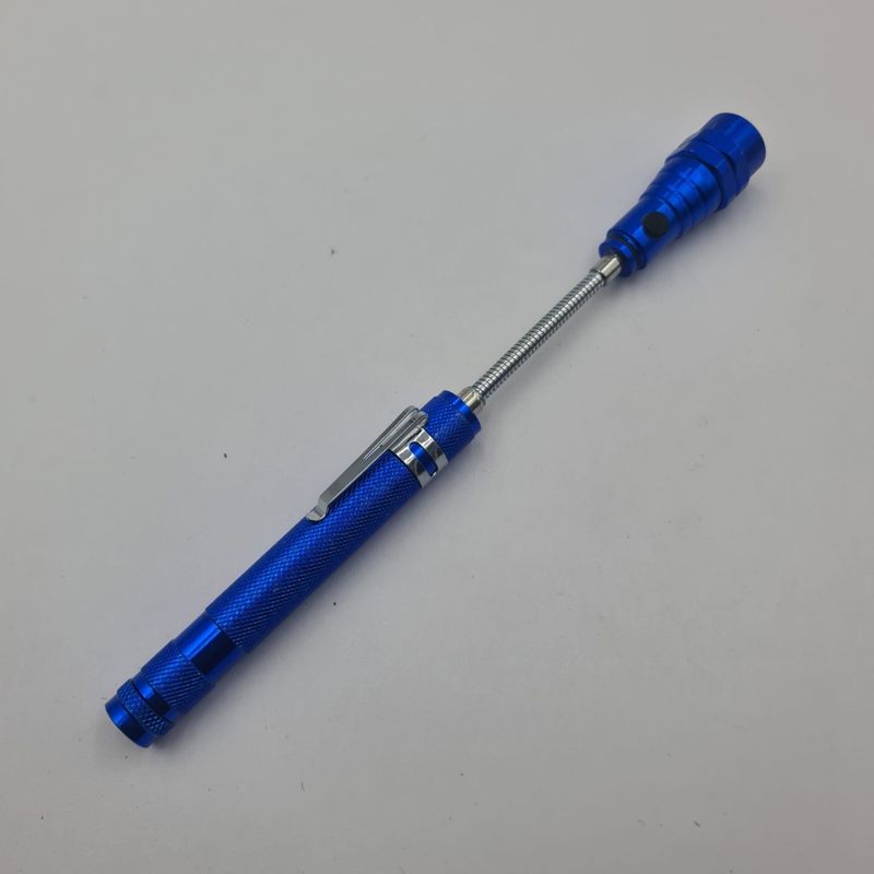 Auto si Moto - Reparatii si depanare - Scule auto - Scule si truse auto - Recuperator Telescopic, Lanterna Led, Magnet, Sistem Prindere Curea, 17 cm, Albastru - Infinity.ro