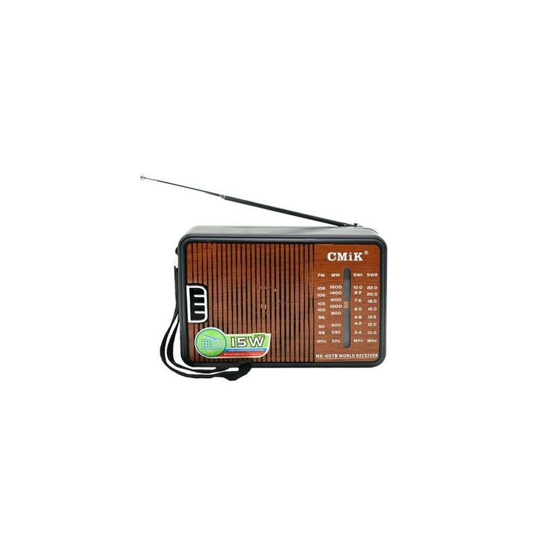 TV, Audio-Video si Foto - Portabile audio - Radio - Radio Vintage CMiK MK-607B, 4 Benzi AM/FM/SW1-2, Portabil, Design Clasic, Imitatie Lemn - Infinity.ro