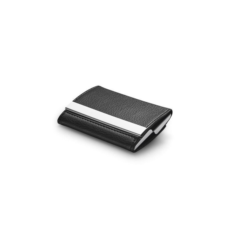 Carti si Birotica - Birotica - Accesorii de birou - Alte accesorii birou - Port card dublu din metal si piele in cutie - Infinity.ro