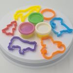 Carti si Birotica - Rechizite - Plastilina - Plastilina, 3 cutii, forme si accesorii, verde alb si rosu - Infinity.ro