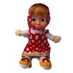 Jucarii, Copii si Bebe - Jucarii si jocuri - Papusi si accesorii - Papusi - Papusa Masha si Ursul, Masha Cantareata, Rochita Rosie cu Buline - Infinity.ro