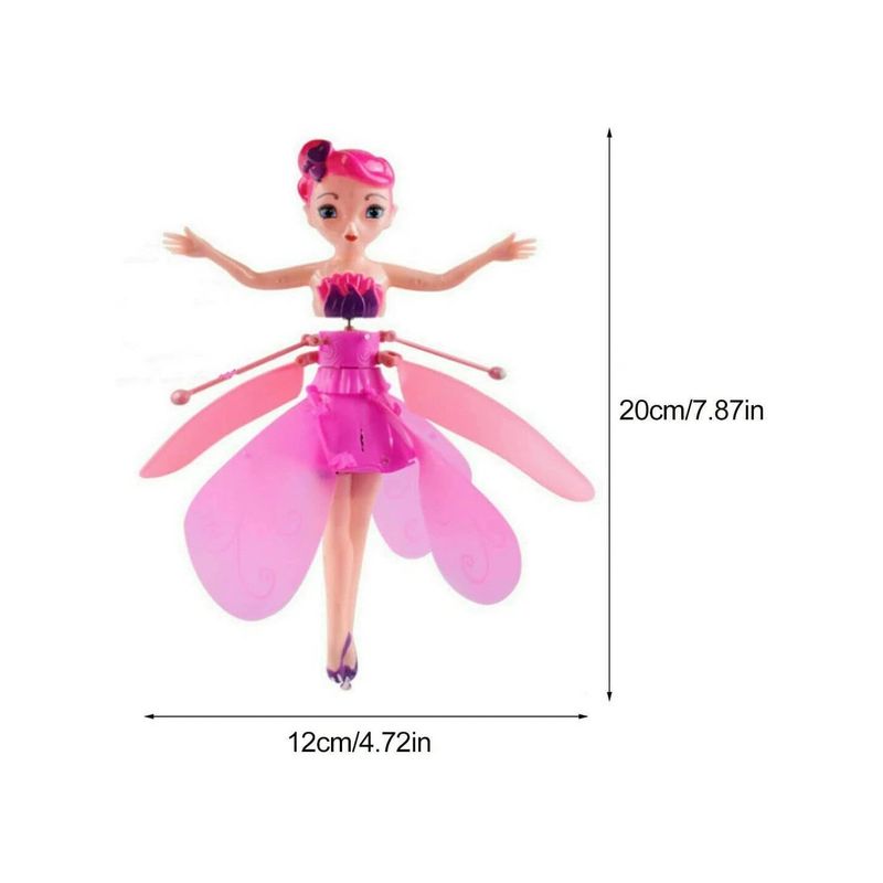 Jucarii, Copii si Bebe - Jucarii si jocuri - Papusi si accesorii - Papusi - Papusa Pixie zburatoare, cu aripi, USB, ABS, 6 ani+, Mov - Infinity.ro