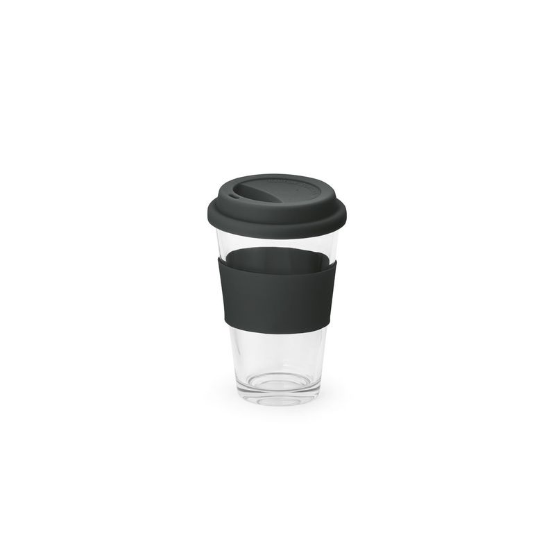Casa si Gradina - Bucatarie si vesela - Cani si pahare - Pahare - Pahar din sticla cu capac din silicon, de calatorie 330 mL - Infinity.ro