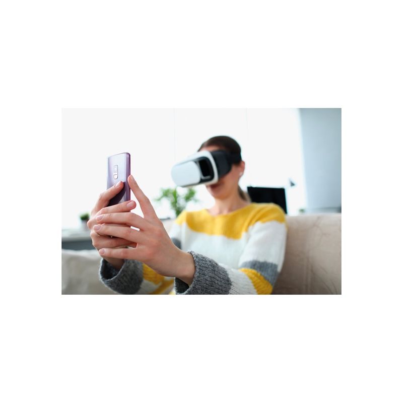 Laptop, Telefoane si Tablete - Wearables si gadgeturi - Ochelari VR si accesorii - Ochelari VR - Ochelari VR, reglabili, pentru smartphone, plastic, alb, 200 x 130 x 110 mm - Infinity.ro