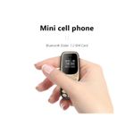 Laptop, Telefoane si Tablete - Telefoane mobile si accesorii - Telefoane Mobile - Mini Telefon Dual SIM cu Radio FM si Bluetooth, 68x28x12mm, Albastru - Infinity.ro